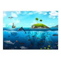 papel pintado 3d - tierra del agua 350x245 cm