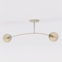 plafon de techo siret moca ambar 2 luces