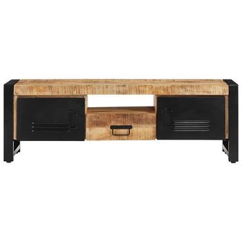 Mueble De Tv | Mueble De Salón | Gabinete De Tv Madera Maciza De Mango 120x30x40 Cm