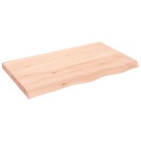 tablero de mesa madera maciza roble sin tratar 100x60x2-6 cm vidaxl