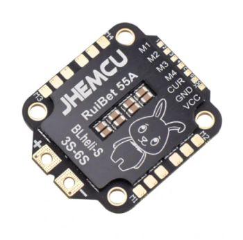 ESC Brushless 4 en 1 JHEMCU RuiBet 55A BLHELI_S Dshot600 3-6S de 30.5x30.5mm para Drone RC DIY Carreras FPV
