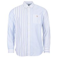 polo ralph lauren camisa manga larga camisa de corte recto en oxford para hombre
