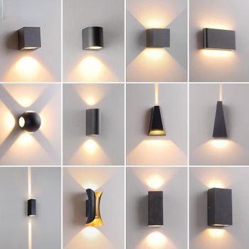 TRAZOS-luces de pared modernas para porche de jardín, Iluminación Led resistente al agua Ip65 para exteriores, decoración de dormitorio