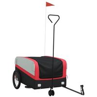 remolque para bicicleta hierro negro y rojo 45 kg vidaxl