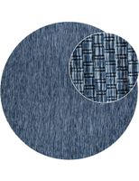 alfombras de interior y exterior venezia azul 160 cm redondo