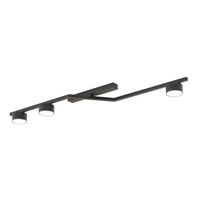 lampara de techo vorn negro 3 luces