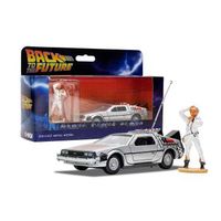 delorean dmc-12 mit doc brown-figure back to regreso al futuro escala 136 corgi ccc05503