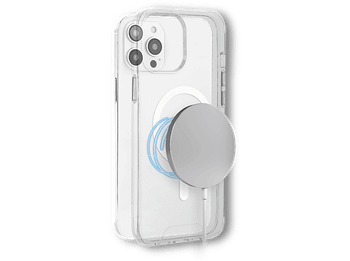Funda móvil - ISY ISC-1109, Para iPhone 14 Pro, Trasera, TPU, Anillo magnético, Transparente