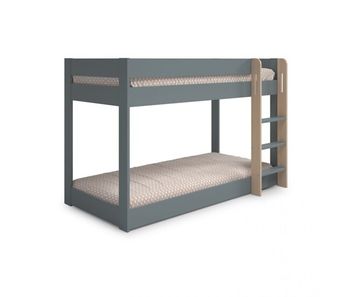 Litera con escalera incorporada en verde salvia y oak 90x190 cm firwood verde salvia - oak 197 x 131,5 x 107,5 cm