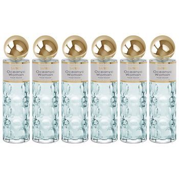 Pack De 6 Eau De Parfum Mujer Saphir Oceanyc Woman 200ml