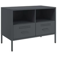 mueble para tv acero gris antracita 68x39x505 cm vidaxl