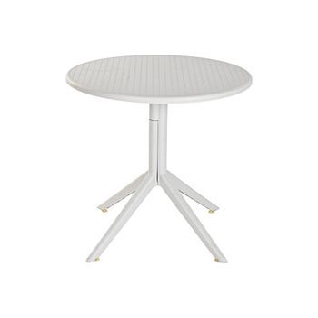 Mesa Metal Pp 80x80x75 Reciclado Gris
