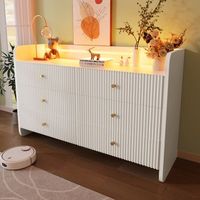 aparador - mueble para salon - tablero de particulas y metal - blanco 120x40x75cm