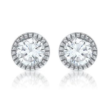 Pendientes de plata 925 con circonita