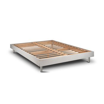 Estructura De Cama Milano  Cement Metal 190 X 135 Cm