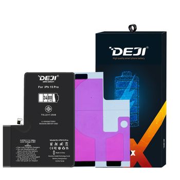 Batería para iPhone 15 PRO Premium DEJI de 3400 mAh, Alta Capacidad, Carga Rápida y 12 Meses de Garantía..
