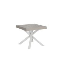 mesa extensible 90194x90 cm clerk patas blanco cachemir
