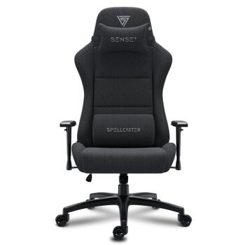 SENSE7 Spellcaster FUKU XL Silla Gaming de Tela Ergonómico Ajustable Soporte Lumbar Negra