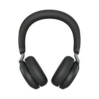 auriculares jabra evolve2 75 inalambricos bluetooth con cancelacion activa de ruido microfono y base de carga negro