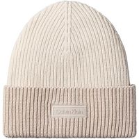 calvin klein jeans gorro patch wool chunky rib beanie para mujer