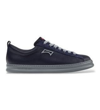 Camper para hombre. K101052-013 Zapatillas de piel Runner Four azul (44), Plano, Cordones, Casual