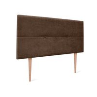 cabecero de tela aqualine con botones 95x105cm con patas camas 90 - marron