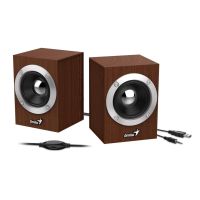 altavoces genius 2 vias alambricos 6 w con control rotatorio y usb