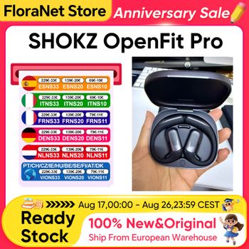 Original SHOKZ OpenFit Pro Open T010 Auriculares Bluetooth de oreja abierta SuperBoost™ Reducción de ruido de oreja abierta Dolby Atmos Seguimiento de cabeza Batería 50H Carga inalámbrica IP55
