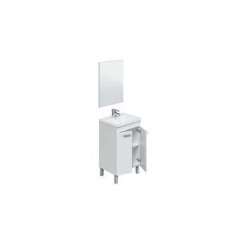Mueble Lavabo Cerámico Con Espejo Konce Funcional Y Moderno