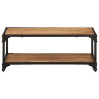 mesa de centrormesa auxiliarrmesa de cafe de madera maciza acacia 90x45x35 cm