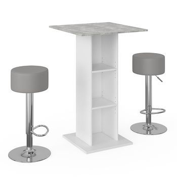 Set De Mesa De Bar Rodeo 70 X 70 Cm Con 2 Taburetes De Bar Vicco