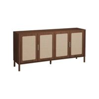 aparador vintage de madera y rejilla decorativa con 4 puertas 160cm