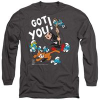 the smurfs camiseta manga larga tv21213 para hombre