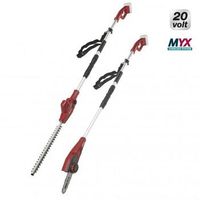 podadora  cortasetos a bateria 20 v limyx sin bateria asta telescopica barra de poda 20 cm longitud cortasetos 43 cm