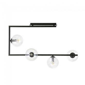 Plafón de techo ventara transparente (4 luces)