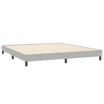 Estructura De Cama Sin Colchón Terciopelo Gris Claro 200x210 Cm Vidaxl