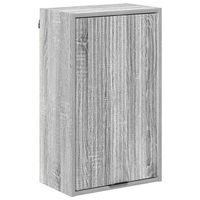 gabinete de bano  armario de bano con puerta gris sonoma 39 x 235 x 65 cm