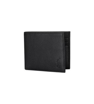 Polo Ralph Lauren para hombre. 405913723001 Cartera de piel Pebble negro (OSFA), Casual, Clásico