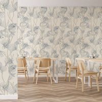 papel pintado panoramico con motivos de carpa beige 300 x 2
