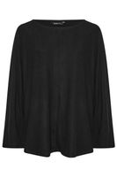yours jersey negro suave con manga murcielago mujer curvy y tallas grandes yours