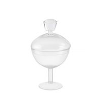 bombonera de vidrio con diamante h24cm