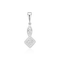 colgante de oro blanco de 14 quilates con diamantes