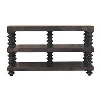 consola con estantes madera maciza muebles artesanales madera de fresno de carbono
