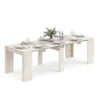 mesa consola extensible 50-235x90 cm denis microcemento beige 51 x 78 x 90 cm