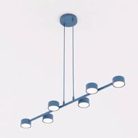lampara colgante solvi azul 6 luces