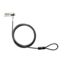 candado antirrobo hp essential combinacion acero galvanizado 122 m negro