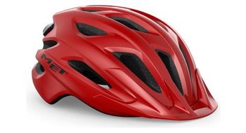Casco met crossover rojo