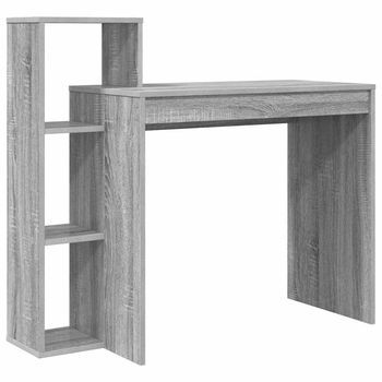 Escritorio Gris Sonoma Madera De Ingeniería 100 X 40 X 90 Cm Vidaxl