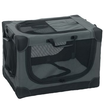 PawHut Transportín plegable para perros con cojín, funda extraíble y lavable de tejido Oxford para perros hasta 22kg,60x42x43 cm verde militar   Aosom España