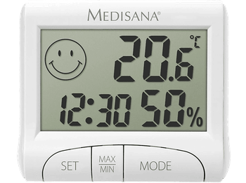 Estación meteorológica - Medisana HG-100, Higrómetro, Clase A, Blanco metalizado